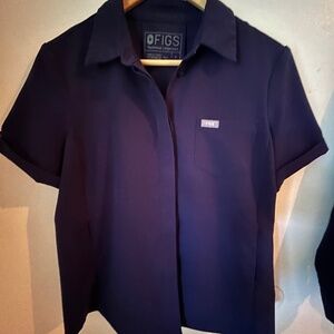 Figs short sleeve Small scrub top Navy Blue
